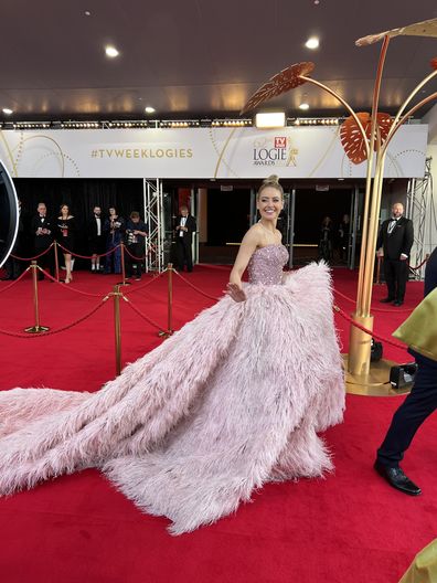 April Rose Pengilly on the Logies 2022 red carpet 