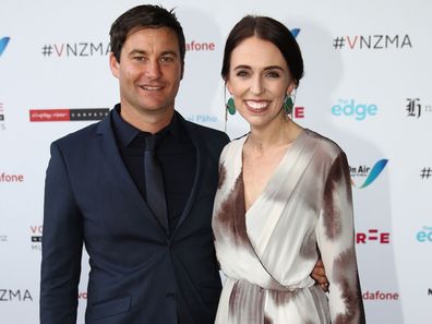 Clarke Gayford and Jacinda Ardern in 2017.