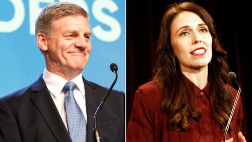 Prime Minister Bill English and Labour leader Jacinda Ardern. (AAP)