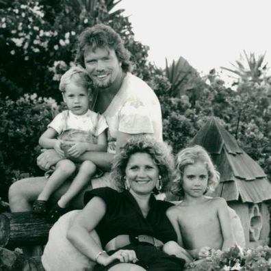 Richard Branson, wife Joan and their two children