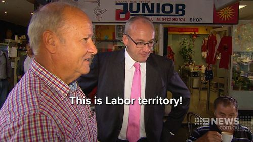 "This is Labor territory": Luke Foley walking the beats in Rockdale. (9NEWS)