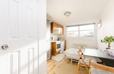 Tiny London flat on over for over $2k-a-month but there's a rather baffling feature 