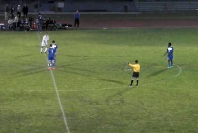 <b>A US high school student has put football's superstars to shame after scoring one of the fastest goals of the year.</b><br/><br/>Cate School forward Geoffrey Acheampong scored a seven-second belter after spotting Malibu High's keeper off his line at the start of the match. <br/><br/>The soon-to-be University of California player cracked the shot from inside his own half and past the despairing dive of the keeper to help his side to a 5-2 win.  <br/><br/>The speed of the goal has drawn comparisons to these famous screamers …