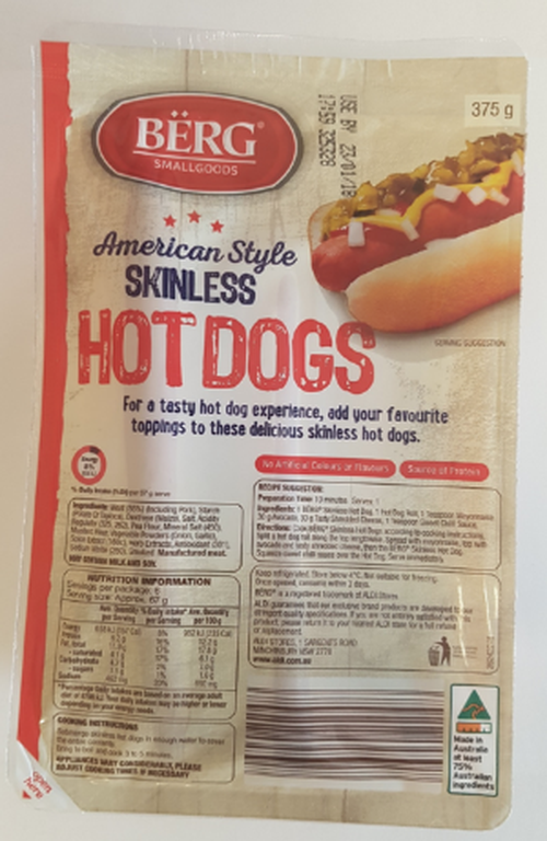 These Aldi hotdogs have been recalled over concerns about bacteria and bone fragments.