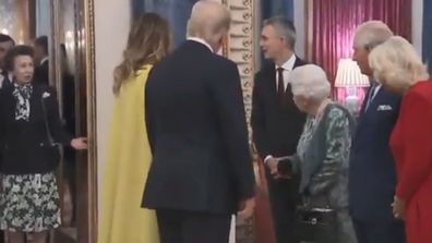 Princess Anne appears to snub a greeting with Donald Trump and Melania Trump as she's "scolded" by The Queen