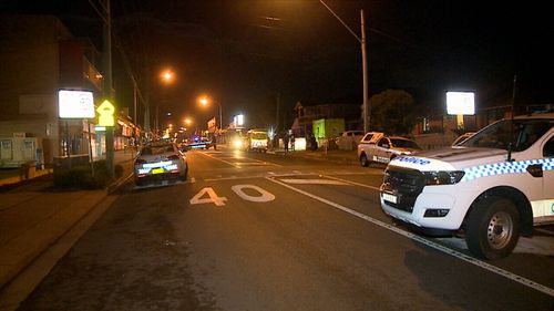 Emergency services were called to Canley Vale Road in Canley Heights about 3.30am today where they found the man. Picture: 9NEWS