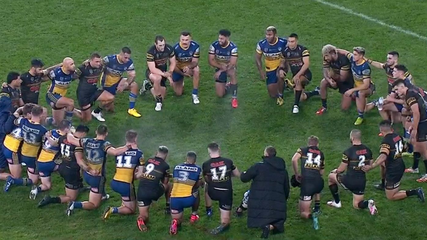 How a text message prompted touching NRL gesture of Eels and Panthers taking a knee for Black Lives Matter