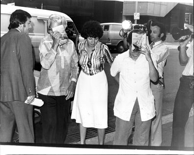 Two moment at ***** Federal Court today *****  Drug Home. February 9, 1978. (Photo by Julian Kevin Zakaras/Fairfax Media).