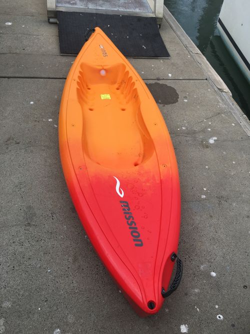 The kayak was located by a sailboat in Port Phillip Bay. (Supplied)