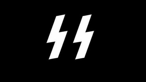 The Nazi paramilitary SS logo. 