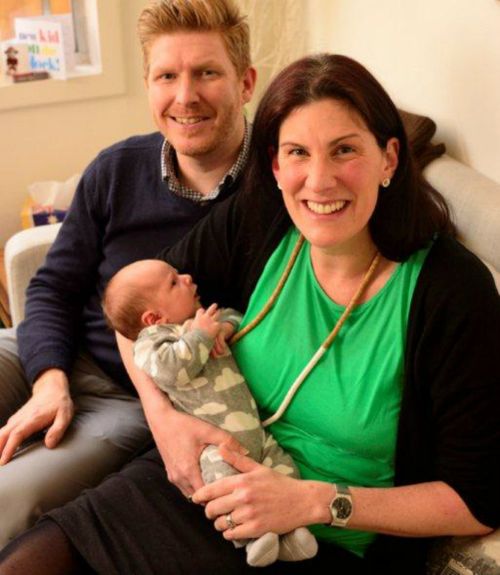 Mike and Victoria with their son Benjamin. (Supplied)
