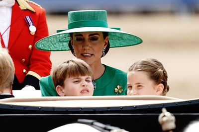 Princess Catherine guides her children