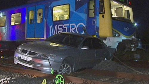 Melbourne man follows GPS onto tracks, car gets hit by train