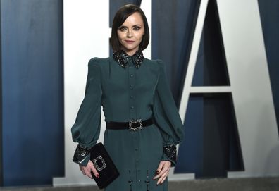 Christina Ricci arrives at the Vanity Fair Oscar Party in Beverly Hills, California on February 9, 2020