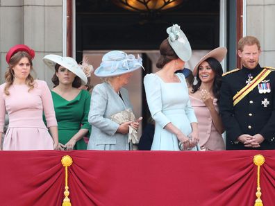 The Duke and Duchess of Sussex with the royal family in London