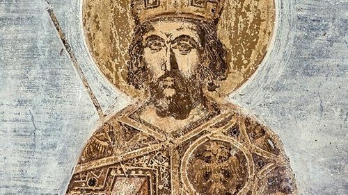 Konstantinos XI'nin portresi.