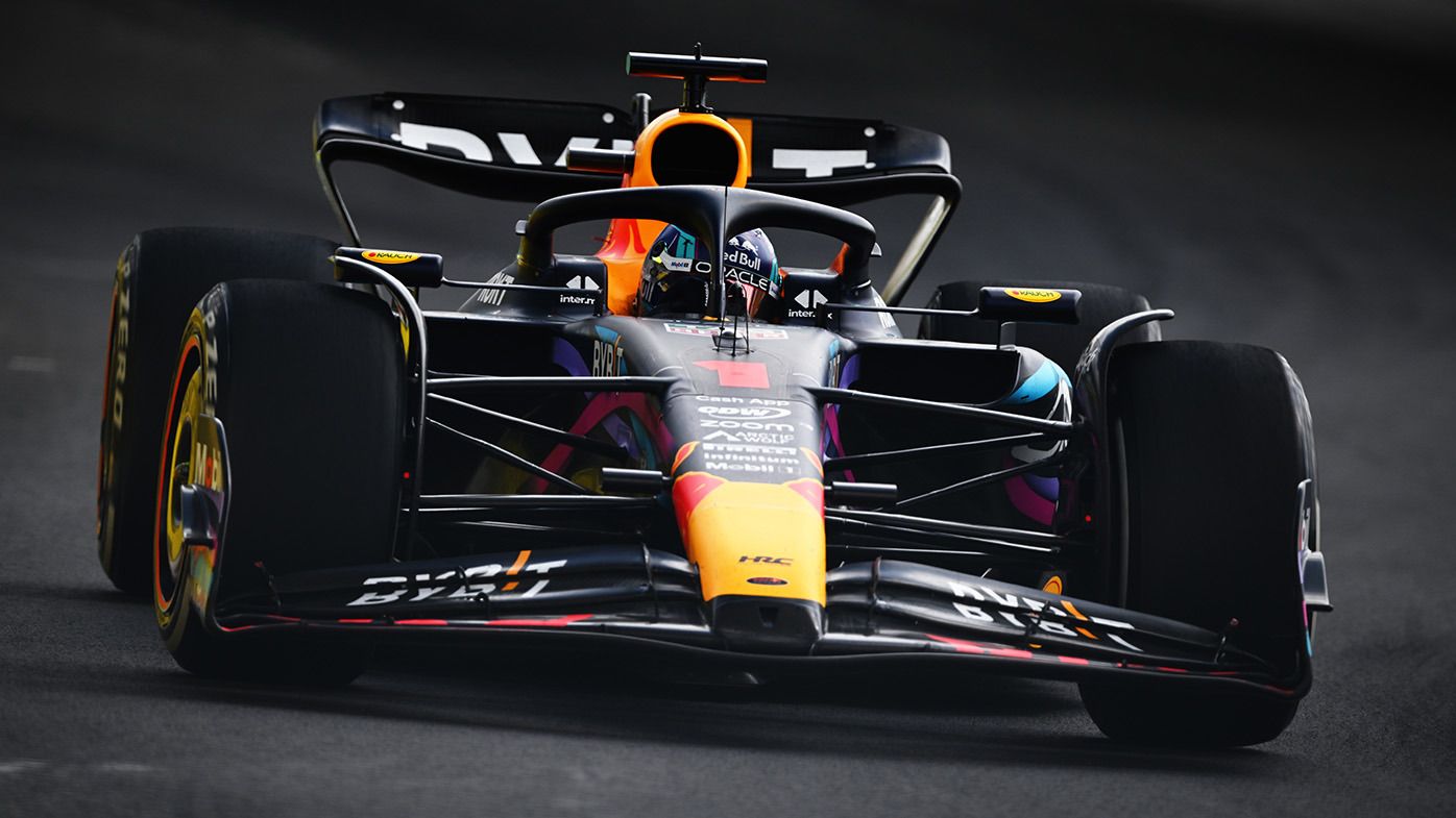 Max Verstappen of the Netherlands driving the (1) Oracle Red Bull Racing RB19 on track during the F1 Grand Prix of Miami at Miami International Autodrome on May 07, 2023 in Miami, Florida. (Photo by Clive Mason - Formula 1/Formula 1 via Getty Images)
