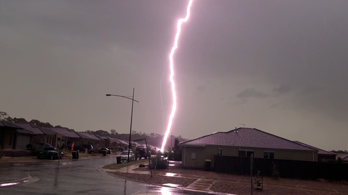 Bendigo teenager Hayden Thirlway captured the dramatic moment on his iPhone.