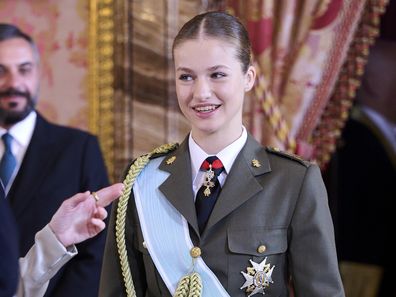 Crown Princess Leonor of Spain attends the Pascua Militar ceremony at the Royal Palace on January 06, 2024 in Madrid, Spain.