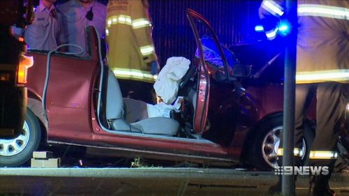 Officers were called to a crash at Yagoona in Sydney's south-west just after midnight.