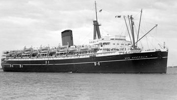 The ship which brought Yvonne and hundreds of other children to Australia.