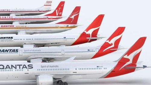 The evolution of the national carrier's branding. (Qantas)