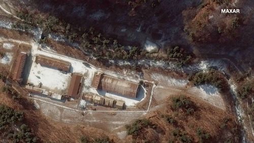 "Images released by Maxar show the pair of tunnel entrances as late as December 2019 and a new building-like structure visible by February 2021," according to Jeffrey Lewis, a professor at the Middlebury Institute of International Studies, which specialises in open-source intelligence.