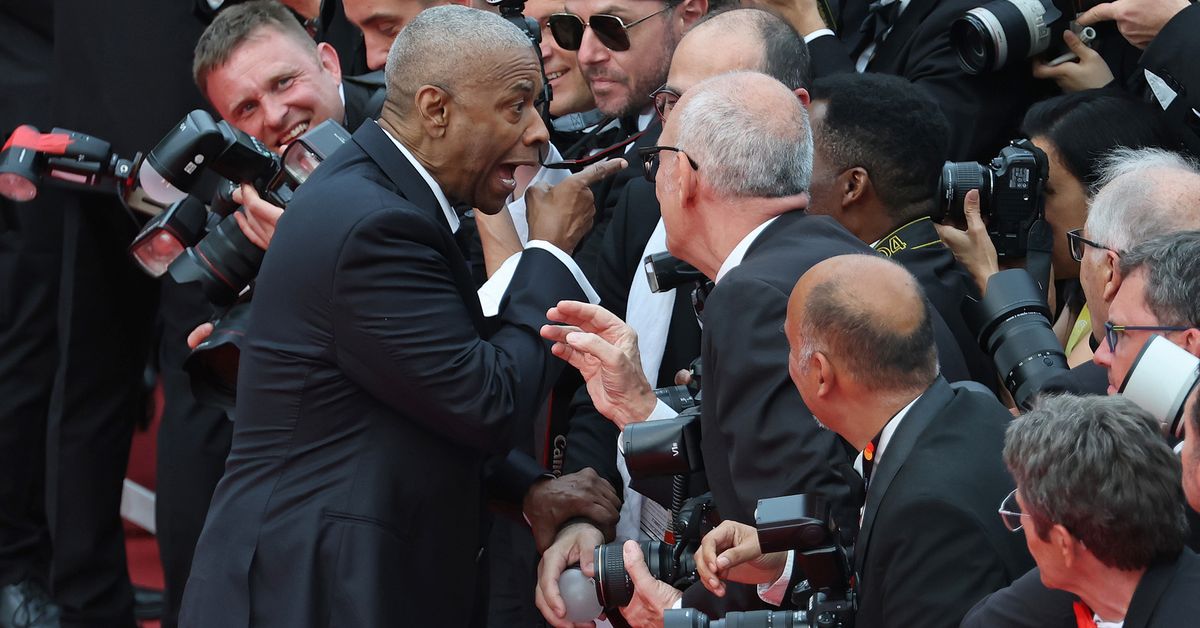 Denzel Washington gets into heated exchange with photographer on the Cannes red carpet