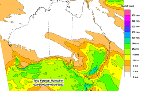 Multiple states have recorded significant rainfall after a series of destructive cold fronts. 