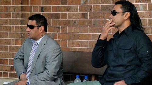 Sam Ibrahim and Semi Ngata outside court in 2009. Picture: AAP