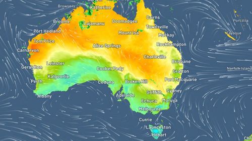 Cool change sweeps across Australia's south east