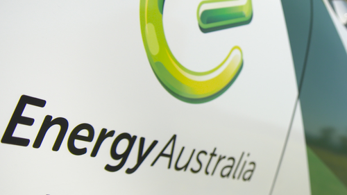 A car with the EnergyAustralia logo.