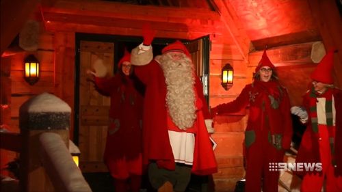 As crowds bid Santa farewell from his North Pole workshop, Santa's own team of air traffic control elves are passing the word around the world that the man in red is on his way.