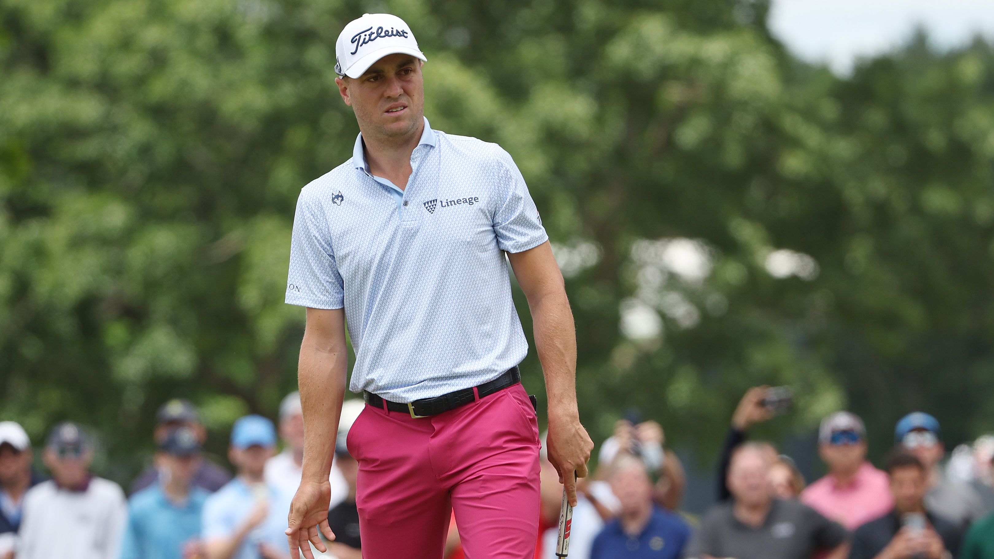 Justin Thomas was among those who struggled in the third round of the US Open.