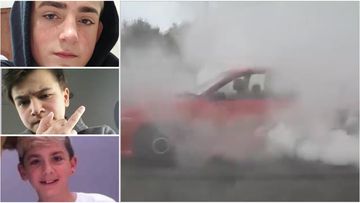 A New Zealand mother has posted a video of her doing a burnout after her sons were killed in a stolen car.