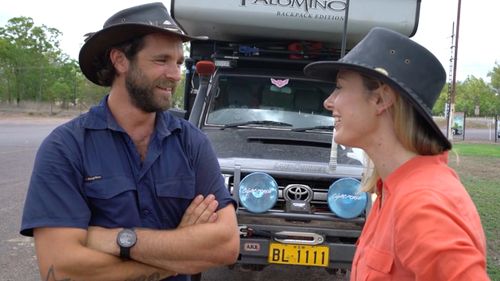 Ben with 60 Minutes reporter Allison Langdon. (60 Minutes)