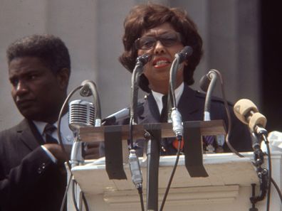 Josephine Baker speaks at the March on Washington, 1963.