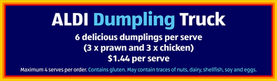Aldi's dumpling truck is here for one night only.