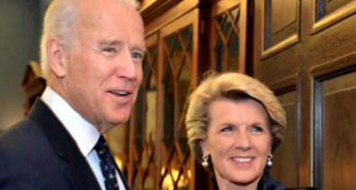 Julie Bishop  told Today she met Joe Biden several times during her stint as Foreign Minister. 