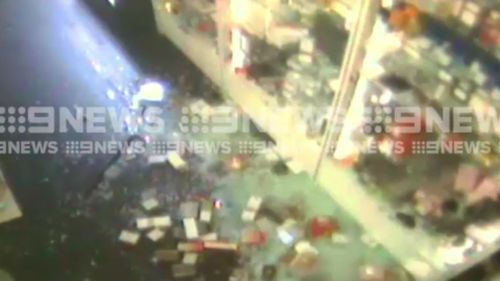 The thieves targeted the business just after 5am. (9NEWS)