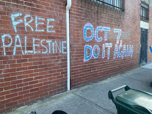 Graffiti pró-hamas em Fitzroy