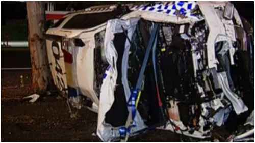 Woman seriously injured after collision with police car in Geelong