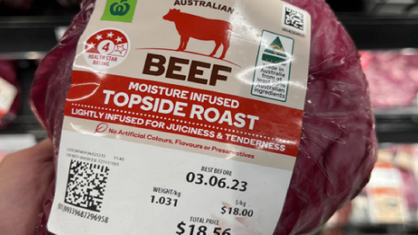 woolworths water infused meat products
