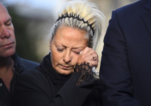 Mother of Harry Dunn, Charlotte Charles, speaks to the media after meeting with Foreign Secretary Dominic Raab on October 9, 2019 in London, England. Motorcyclist Harry Dunn, 19, died in a collision with a car in Northamptonshire on August 27th. Anne Sacoolas was named as a suspect in the crash but later left the UK despite telling police she had no such plans. 