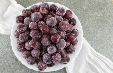 Frozen grapes