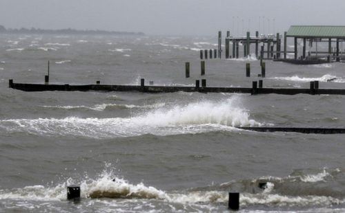 Waves from Hurricane Florence hit Emerald Isle off the North Carolina coast.