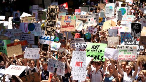 Thousands of school children abandoned classes to demand action against climate change.