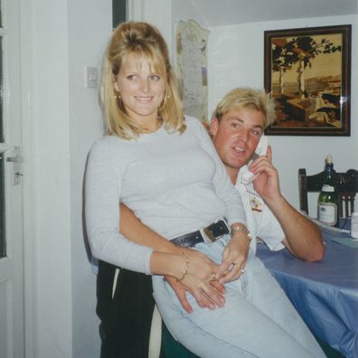 Shane Warne and then-wife Simone Callahan.