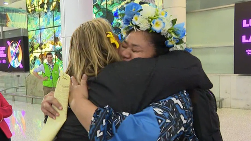 The first of two repatriation flights that helped Australians and their families flee Israel has landed in Sydney.