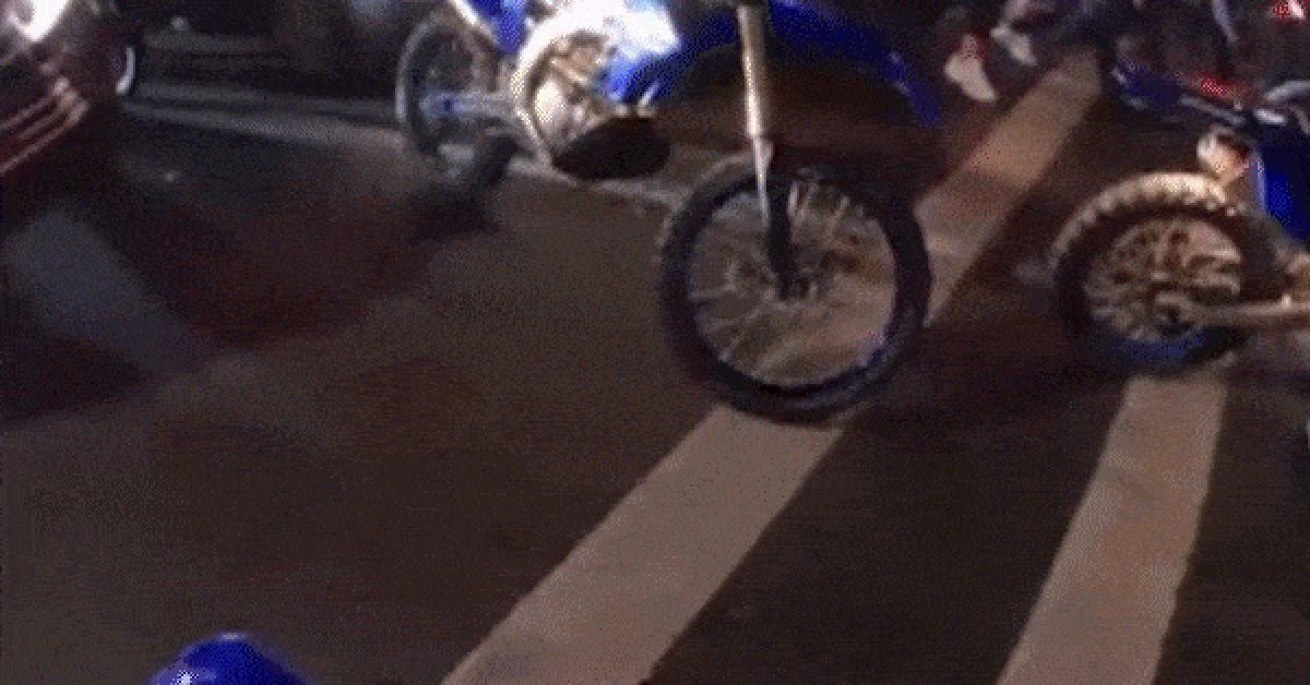 Dirt bike riders spotted stomping on car mowed down in Sydney's south-west
